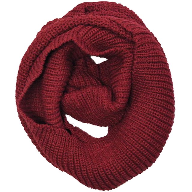 Foulard Infini Épaisse Tricotée d'Hiver Chaude