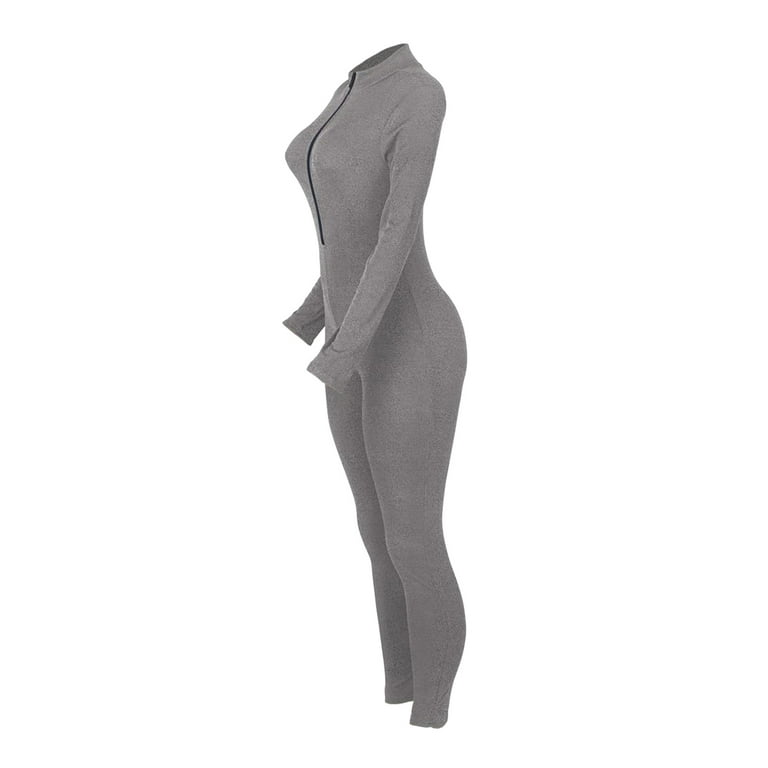 Multitrust Women One Piece Bodycon Jumpsuit Solid Color Multitrust Women One Piece Bodycon Jumpsuit Solid Color