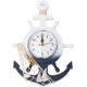 thumbnail image 1 of Reloj de pared con ancla náutica, adorno de madera para colgar en la pared, barco, volante, decoración de pared, velero, exhibición del hogar, decoración de casa de playa, estilo velero, 1 of 4