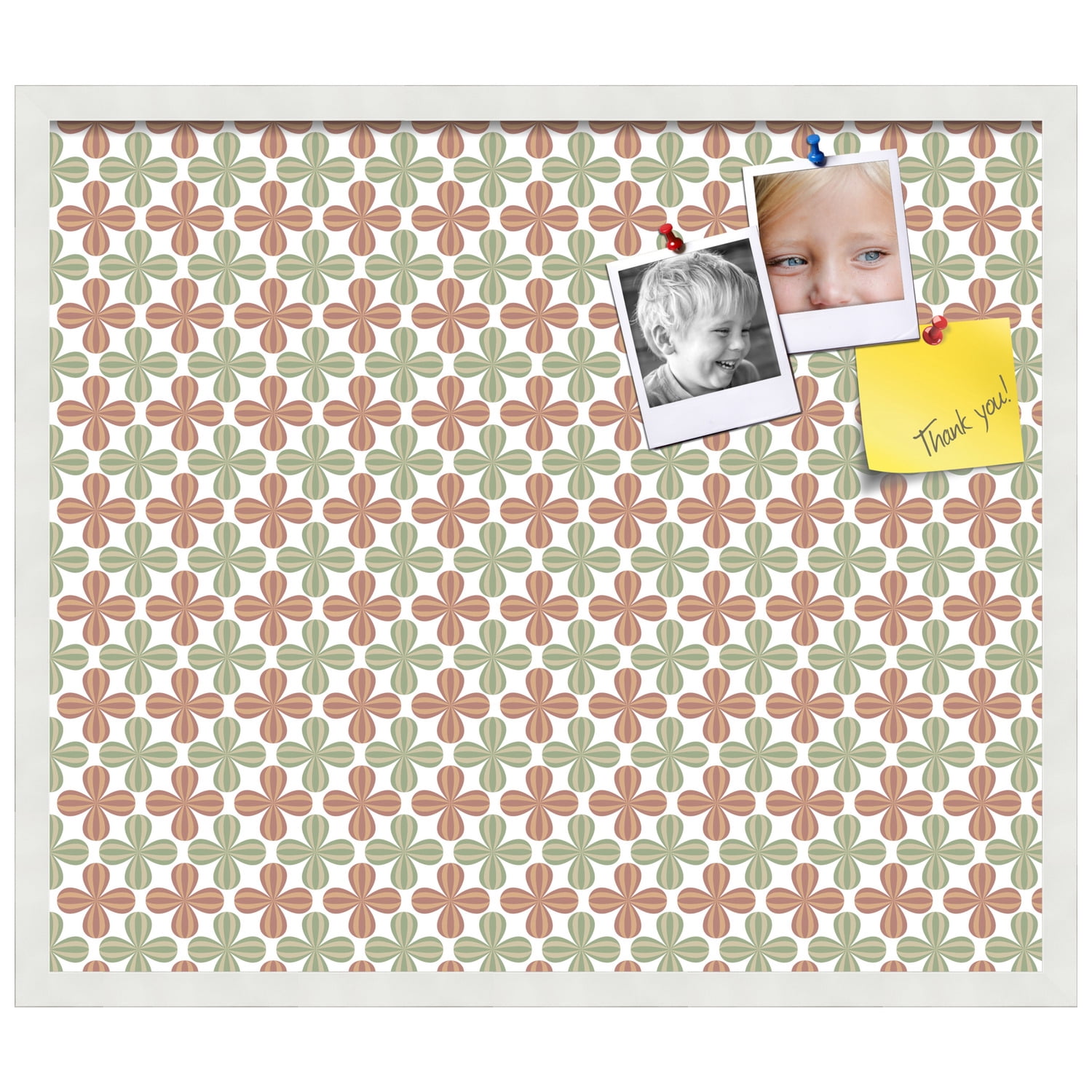 PinPix ArtToFrames 26x22 Custom Cork Bulletin Board    Poster Board Has a Fabric Style Canvas Finish, Framed in Satin White Frame (PinPix-558)