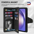 thumbnail image 3 of Compatible with Samsung Galaxy A54 5G Case Wallet with RFID Blocking Card Slot Flip Leather Zipper with Strap Protective Phone Case for Samsung Galaxy A54 5G Wallet Case(Black-6.5 inch), 3 of 7