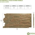 thumbnail image 2 of Ekena Millwork 49"W x 25 1/2"H x 1 1/4"D Acadia Ledge Stacked Stone, StoneWall Faux Stone Siding Panel, Iron Mill, 2 of 11