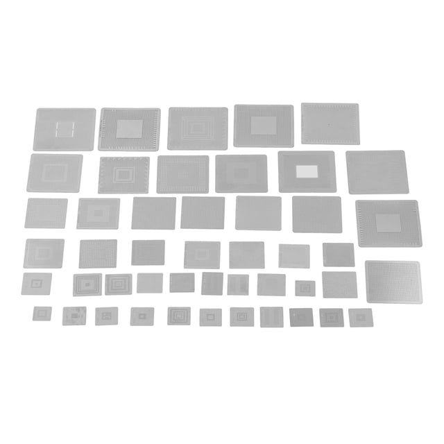 Plantilla BGA, 47pcs Establecido BGA Reiniciamiento de la Plantilla Red de Dimensionamiento versáil para Tarjetas Gráficas