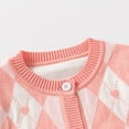 thumbnail image 4 of Mikilon Cardigan Sweaters for Kids Size 3-8 Years Casual Long Sleeve Knitted Cardigan Sweaters Cute Graphic Thermal Button-Up Outwear Spring and Fall Patchwork Color Clothes, 4 of 7