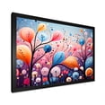 thumbnail image 2 of Designart "Botanical Abstract Wonderland Pink and Blue Delight I" Abstract Framed Wall Art Decor - Modern Pink Abstract Botanicals Living Room Framed Canvas Art, 2 of 6