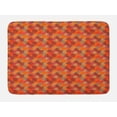 thumbnail image 1 of Floral Bath Mat, Illustration of Style Inspired Colorful Leaves in Autumn Season, Plush Bathroom Decor Mat with Non Slip Backing, 29.5" X 17.5", Vermilion and Multicolor, by Ambesonne, 1 of 2