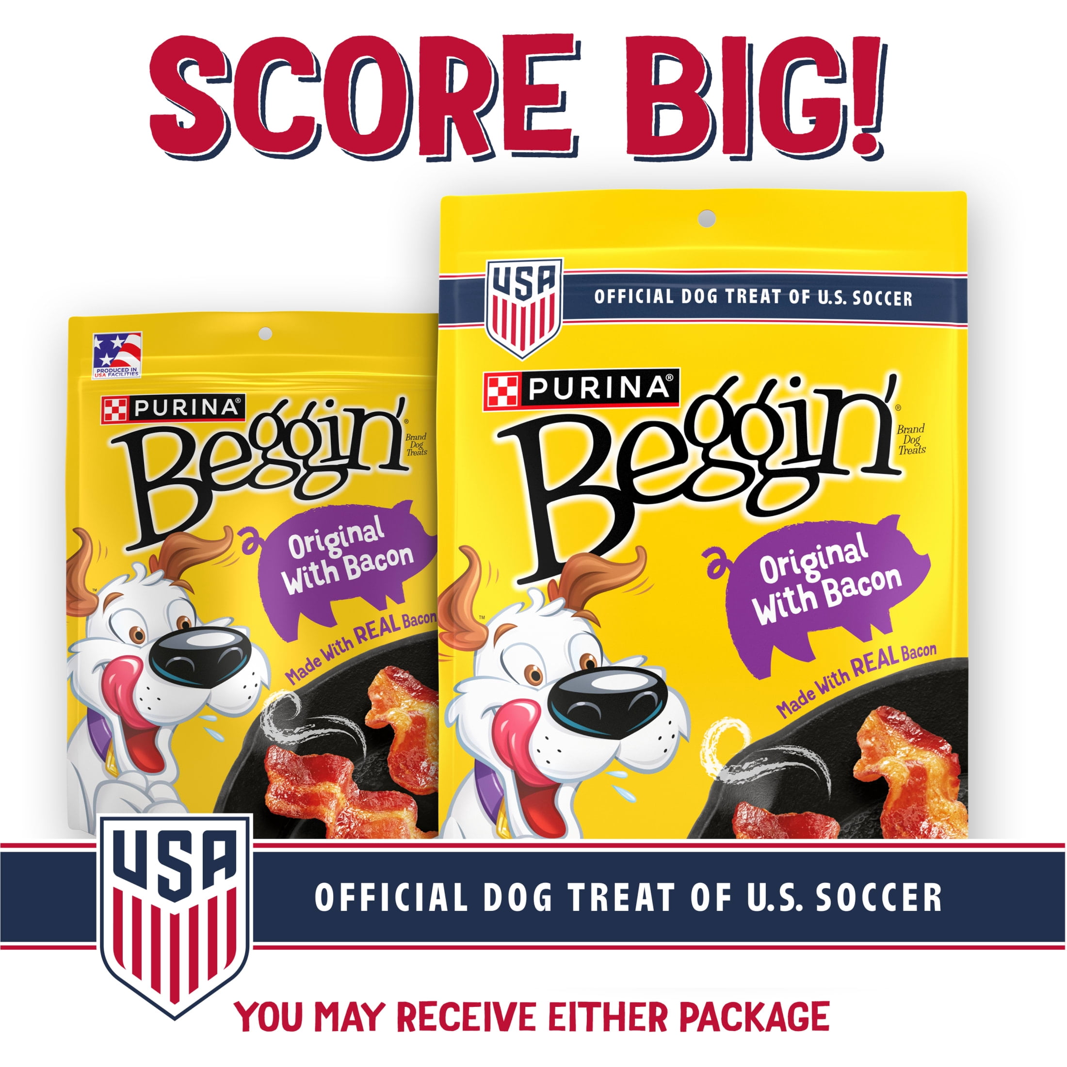 Purina Beggin' Strips Dog Treats, Original With Bacon Flavor, 25 oz.