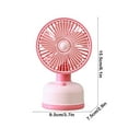 thumbnail image 3 of Avdolw Rechargeable Mini Desk Fan - USB Powered, Quiet, Multi-Speed, Compact Mini Fan for Office, Home, Bedroom, Desk & Travel, 3 of 6