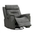 thumbnail image 2 of CHITA Recliner Chair for Adults Swivel Rocker Recliner for Living Room Faux Leather Home Theater Seating, Dark Grey, 2 of 5