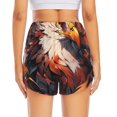 thumbnail image 2 of Lsque Colorful Abstract Eagle Printed Women's Running Shorts with Liner Pockets,Elastic Quick Dry Workout Athletic Gym Yoga Shorts,Womens High Waist Shorts-Medium, 2 of 9