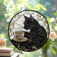thumbnail image 2 of Customized Regal Victorian Black Cat Ornament Window Hanging Suncatcher, Suncatcher Christmas Halloween, 2025, Holiday Decoration, 2025, Festive Home Accent, Memorable, 2 of 6