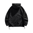 thumbnail image 3 of WTOBBY Women's UPF 50+ Sun Protection Jacket Lightweight Windproof Rain Coat Long Sleeve Hooded Water Resistant Outerwear for Hiking Travel Outdoor Activities,Black L, 3 of 4