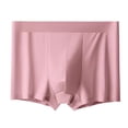 thumbnail image 2 of zeranth Men Underpants Solid Color Soft Mid Waist Elastic Seamless Thin Smooth Anti-septic Moisture-wicking U Convex Pounch Quick Dry Men Boxers Underwear, 2 of 7