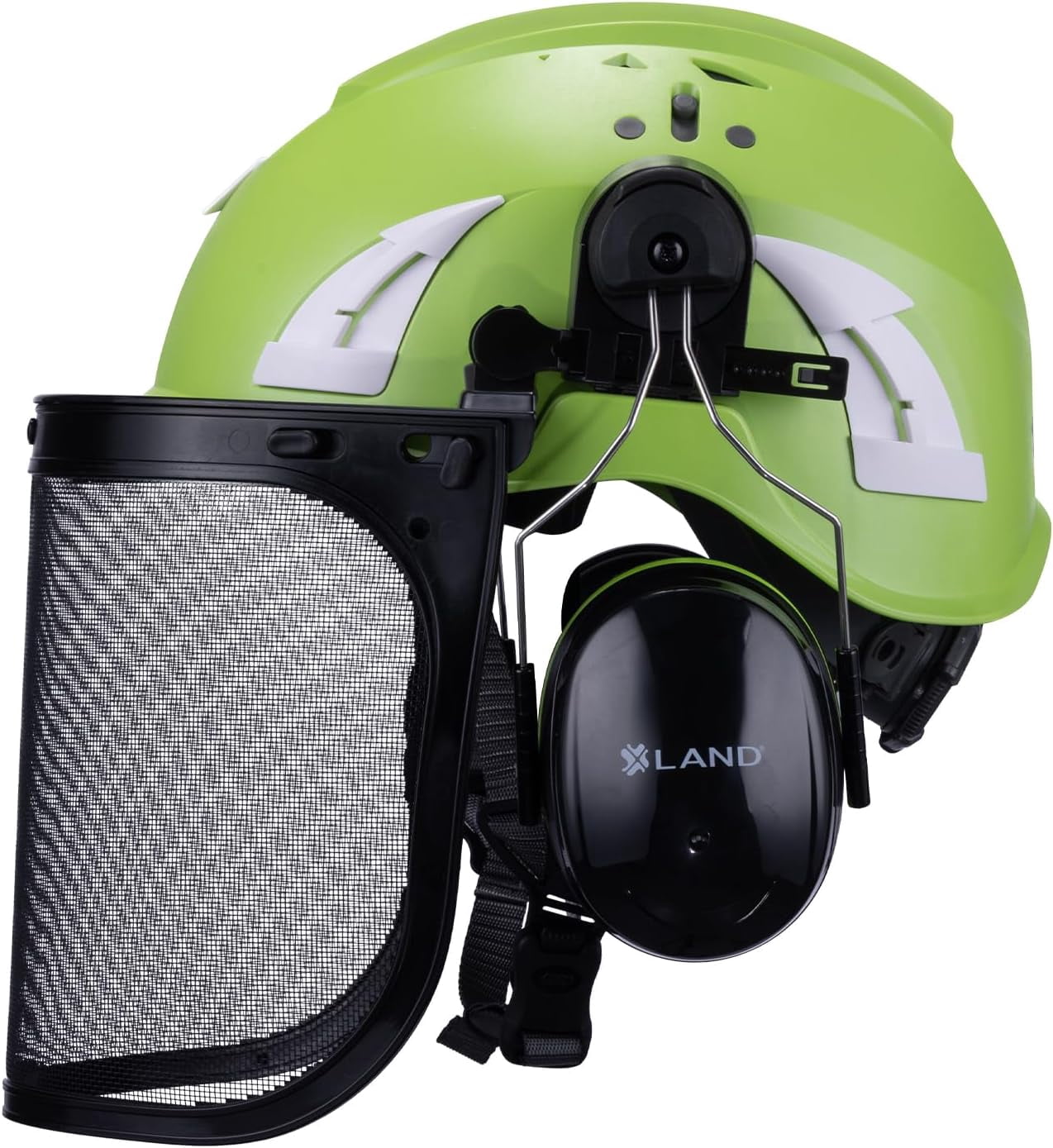 Land Helemts AeroPro ArborKit - Type 1 Class C Forestry Safety Kit - Includes Earmuffs, Faceshield & Safety Helmet - ANSI/ISEA Z89.1 - Red