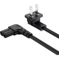 thumbnail image 1 of wonima11 10FT Long 2 Prong AC Elliptical Power Cord for YOSUDA, GUGTTR, WESTIONC, ANCHEER Under Desk Elliptical Machines Power Cord Cable, 90 Degree Angled 18AWG 2-Prong to L-Shaped C7 Power Cable, 1 of 1