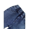 thumbnail image 6 of KIDSCOOL SPACE Girl Jeans,Embroidered Elastic Washed Denim Pants,Blue,10-11 Years, 6 of 7