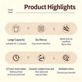 thumbnail image 4 of 500W Mini Electric Pot, 800ML Portable Rice Cooker for Office/Dorm, 6-in-1 Multifunctional Health Pot with Stainless Steel Liner, 110V Compact Stew Cooker for Noodles & Tea, 4 of 8