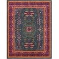 thumbnail image 3 of Hauteloom Cleveland Bohemian Southwestern Colorful Area Rug - Traditional Tribal Aztec Carpet for Living Room, Bedroom, Dining Room - Pink, Magenta, Green, Orange, Purple - 5'3" x 7'3" (5x7), 3 of 15