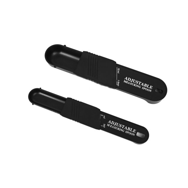 Clearance! 2 Piece Premium WinAimer Kitchen Adjustable Teaspoon and Tablespoon Set Plastic Measuring Spoon for Baking Cooking Powder Dry and Liquid Ingredient