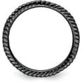 thumbnail image 2 of Solid Sterling Silver Stackable Expressions Black-plated Twisted Ring - Ring Size 10.0, 2 of 7