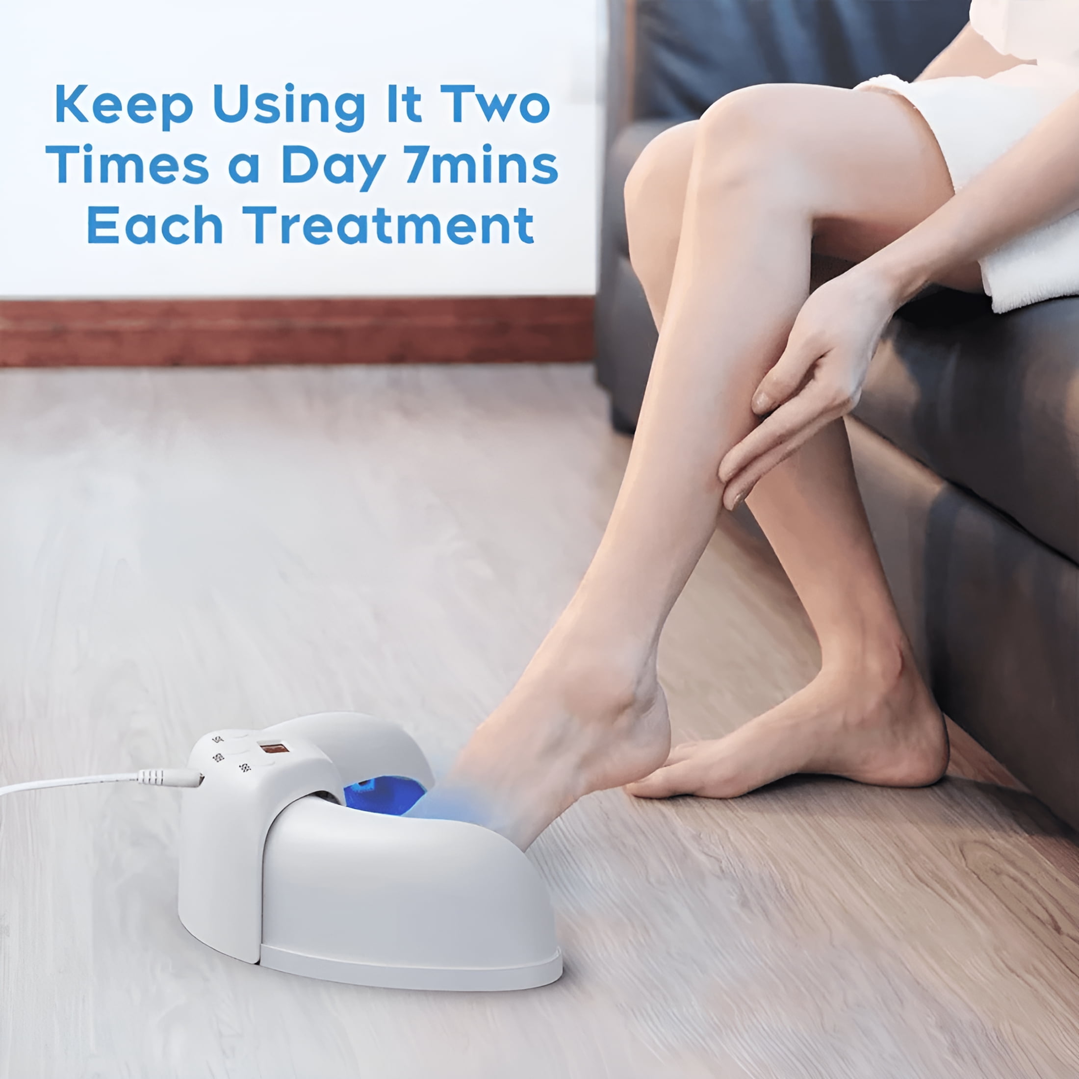 XIRQI Nail Fungus Laser Treatment Device for Multiple Toenail, Home Use 905nm Infrared Light + 470nm Blue Light UV Nail Lamp Professional Nail Dryer