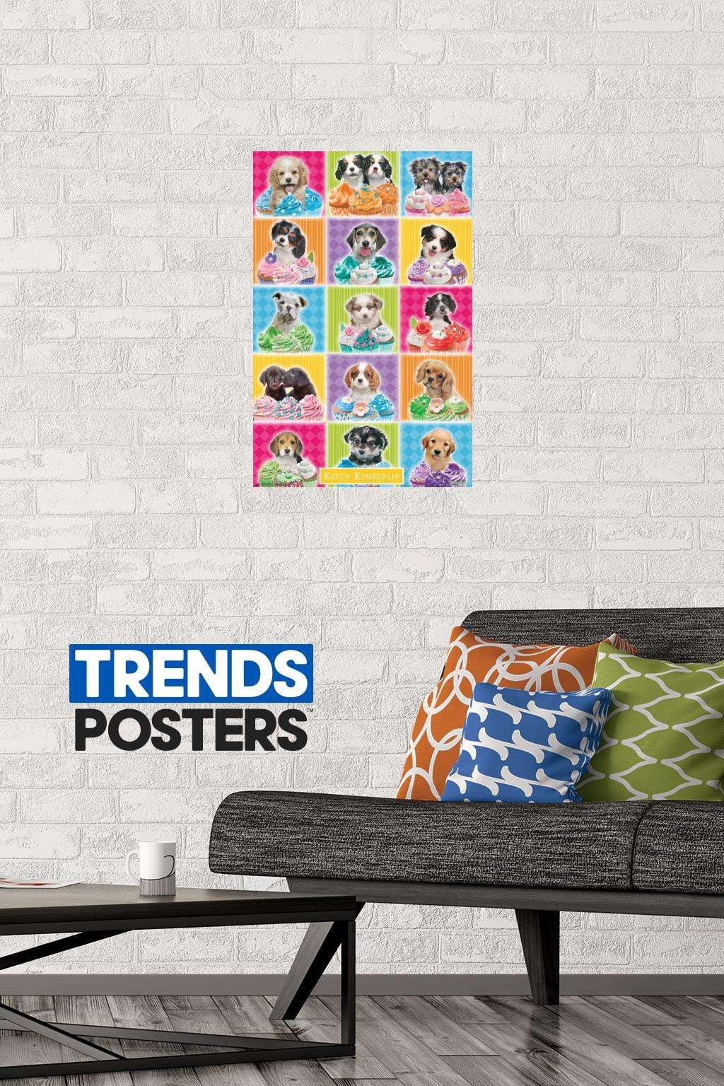 Keith Kimberlin - Puppies - Cupcakes Wall Poster, 14.725" x 22.375"