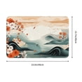 thumbnail image 3 of DouZhe Doormat Non-Slip Washable Floor Mat, Indoor Area Rug Oriental Style Watercolor Waves Pattern Carpet, 24x16 inches, 3 of 7