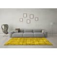 thumbnail image 3 of Ahgly Company Machine Washable Indoor Square Persian Yellow Traditional Area Rugs, 5' Square, 3 of 4
