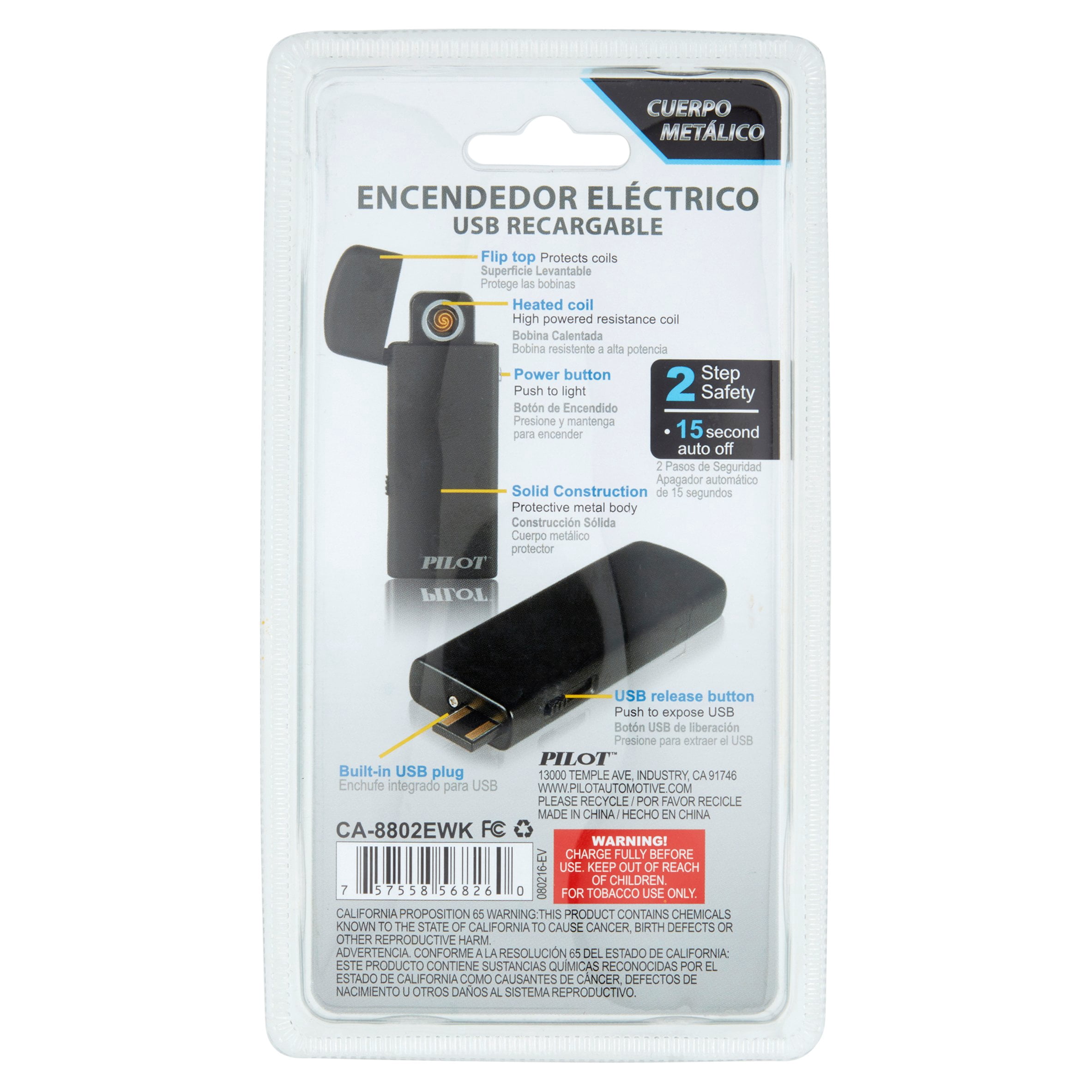 Pilot USB Rechargeable Electric Lighter