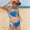 Heart-Blue, variant on SILVERCELL Teens Little Girls Summer Swimsuits Bikini Set Adjustable Straps Two Piece Color Block Bathing Suit Swimwear, 8-14 Years