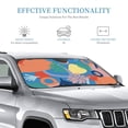 thumbnail image 4 of YFYANG Front Windshield Sun Shade, Tropical Plant Graffiti Foldable Car Visor for Cars, Trucks, SUVs, Small, 4 of 9