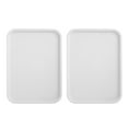 thumbnail image 1 of Food Tray, Stackable 2pcs Lunch Tray  For Restaurants White, 1 of 8