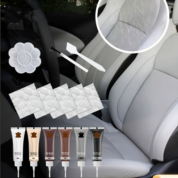 LAMIRO 20G Leather Repair Filler Gel with Tool,Leather Repairs for Car Seat Vinyl Repair Kit,A Set of Leather Repair Tools,Multifunctional Leathers Repair Kits for Car Seat Couch Jacket Repair Kit