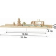 thumbnail image 5 of Nursery Shelves, 24 Inch Floating Bookshelves for Wall Set of 4, Scalloped Wall Book Shelves with Towel Rack for Kids, Toddler Room, Baby Room, Nursery Decor and Storage(Natural Wood), 5 of 7
