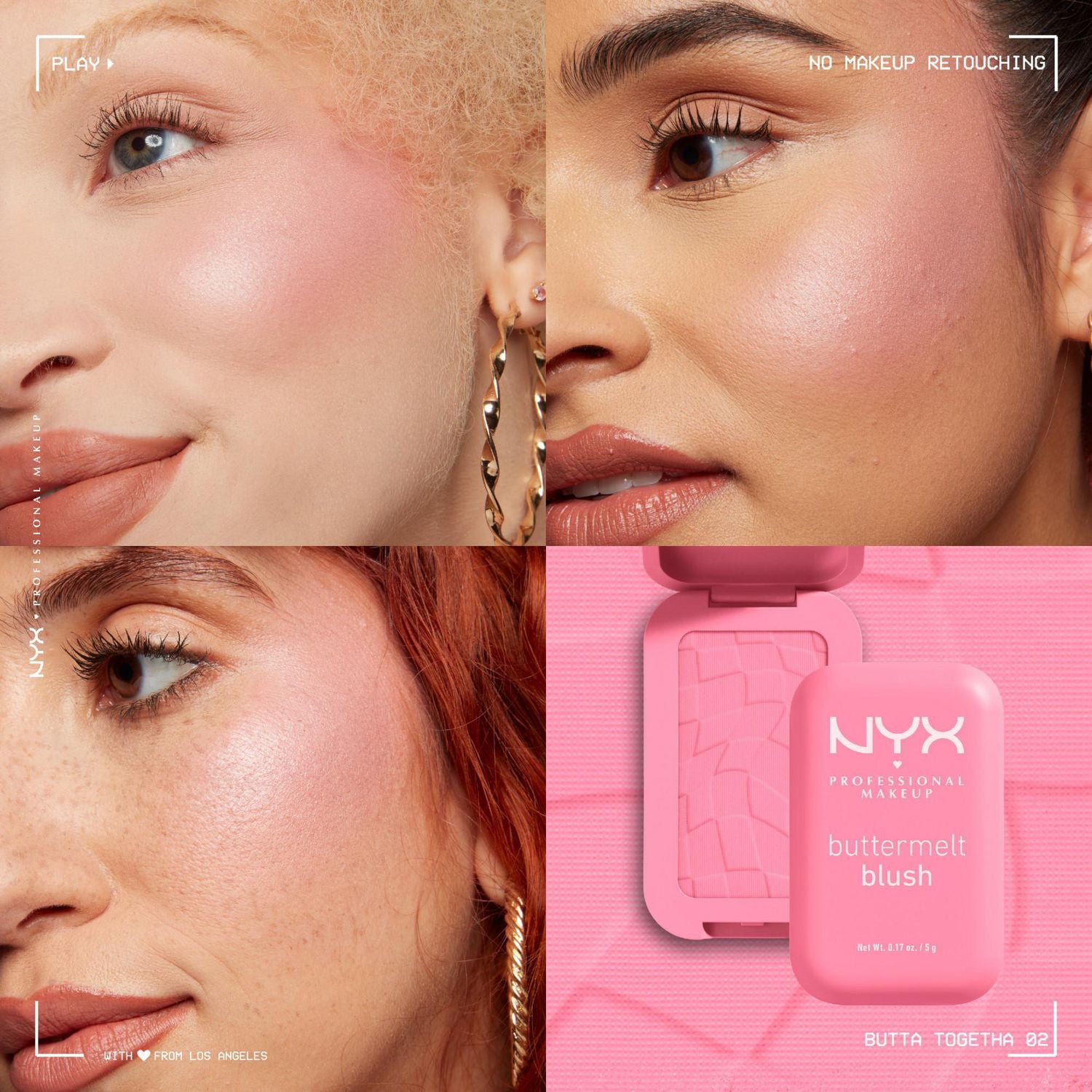 NYX Professional Makeup Fard à joues Buttermelt Fard à joues ultrapigmenté