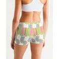 thumbnail image 5 of Glow up Gear color swirls Mid-Rise Yoga Shorts, 5 of 5
