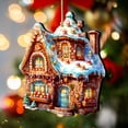 thumbnail image 2 of Designocracy 8100191-2 5 x 5.5 x 0.25 in. Gingerbread House Wooden Christmas Decor Ornaments, 2 of 8