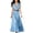 Sky Blue, variant on SAWOBUUN Womens Button Down Shirt Dress Sleeveless V Neck Lapel Maxi Dress Summer Casual Work Office Vacation Sundress