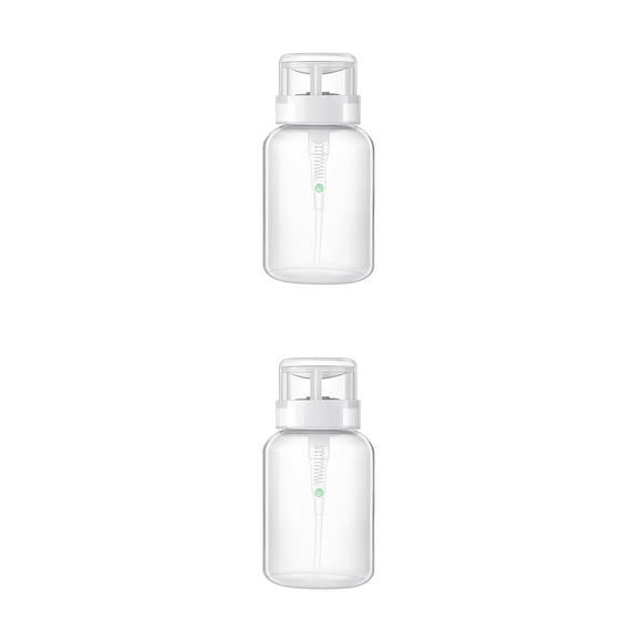 Seitruly 200ML Nail Art Pump Dispenser Empty Pumping Container Women Spray Bottle Accessories Remover with Gear Liquid Lid Travel Blanco 2piezas Seitruly CBP072613