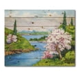 thumbnail image 3 of Designart 'A Bright Blue Sky Over Spring Landscape' Traditional Print on Natural Pine Wood, 3 of 5