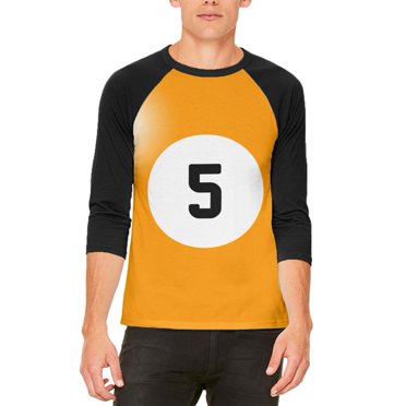 Halloween Billard Ballon de Piscine Cinq Costume T-Shirt Raglan Homme
