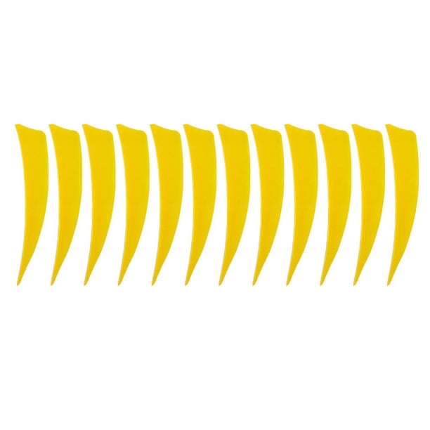 12pcs 4 "Flecha de tiro con de goteo Flechas de s naturales Flecha Eje DIY - Amarillo Sunnimix Piezas de Fletchings