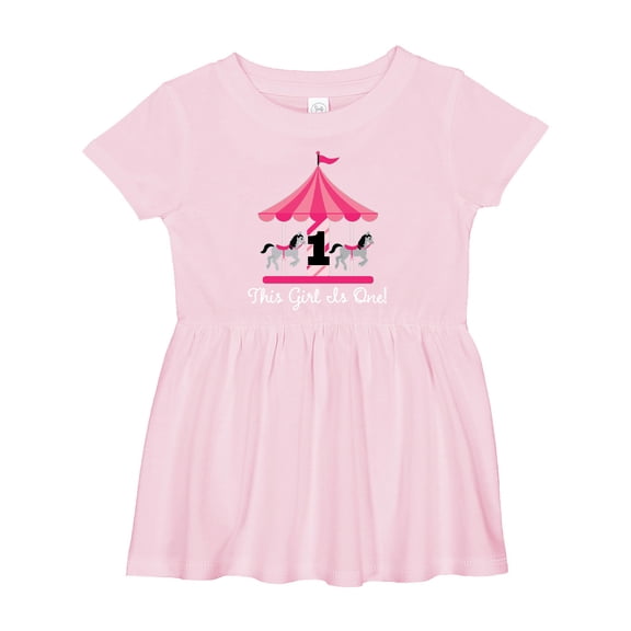 Inktastic 1st Birthday Party Carousel Horse Girls Baby Dress