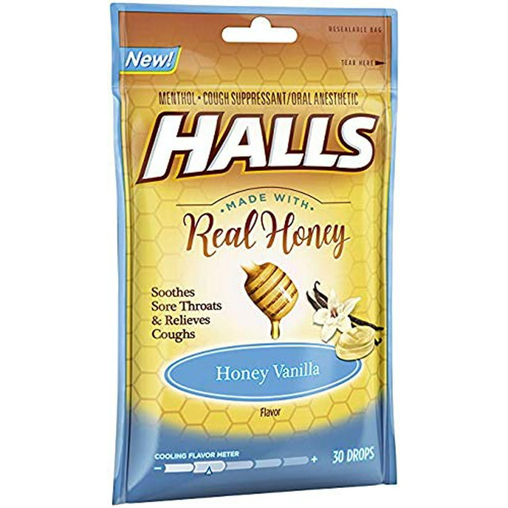 Halls Real Honey Cough Drops