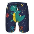 thumbnail image 4 of Kll Dinosau Space Explorer Men'S Casual Summer Beach Shorts Hawaiian Shorts With Pockets-X-Large, 4 of 9