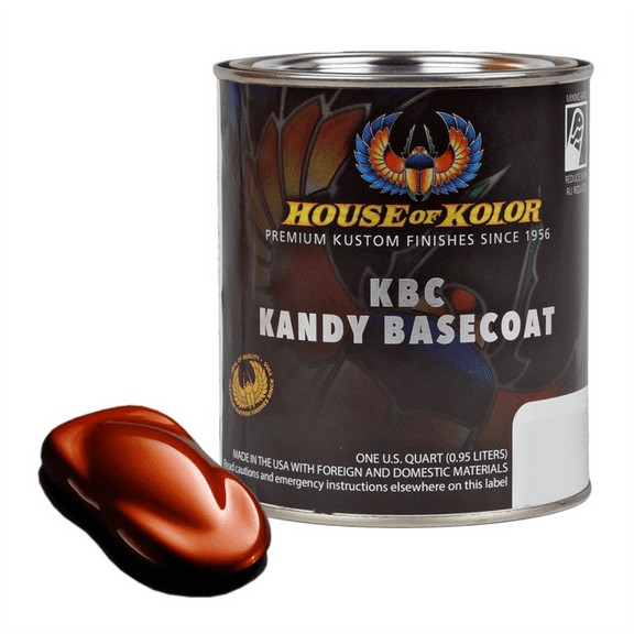 House Of Kolor SHIMRIN C2C-KBC08-Q01 C2C Kandy Series Universal Basecoat, 1 qt Can, Tangerine
