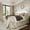 White, Velvet, variant on Einfach Full Bed Frame with Streamlined Adjustable Headboard, No Box Spring Required, Beige