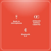 RadioShack Bluetooth Headphones – 40mm Drivers, 30-Hour Playtime, Bluetooth 5.4, Built-In Microphone, Foldable Design, Sleek Silver