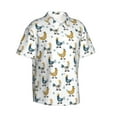 thumbnail image 2 of Hawaiian Shirt For Men, Farm Roosters Mens Button Down Short Sleeve Shirt, Summer Beach Shirts For Men, 2 of 2