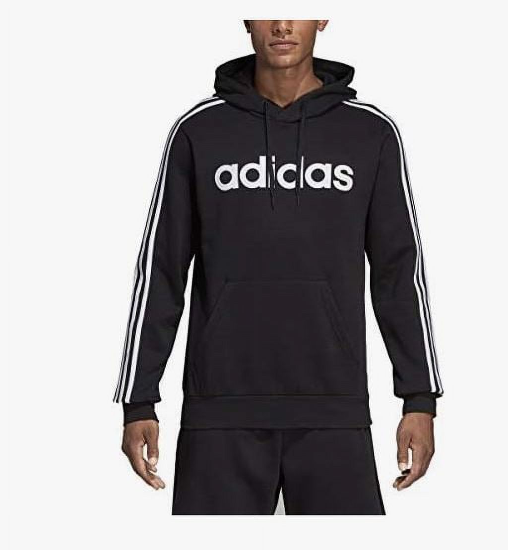 Adidas Essentials 3-Stripes Men's Pullover Hoodie, Black photo 1